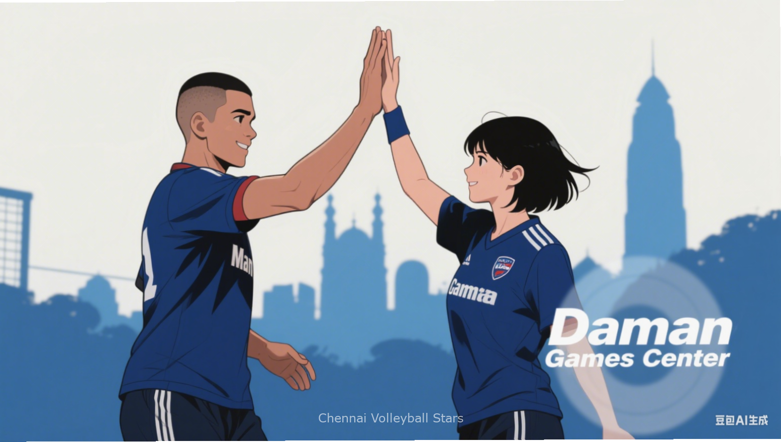 Chennai Volleyball Stars - Diwali Event Chennai Volleyball Stars Diwali event with illuminated court and firework effects